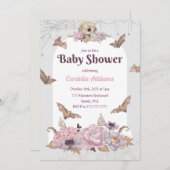 ハロウィンカボチャスカルベビーシャワー招待状 招待状 (正面/裏面)