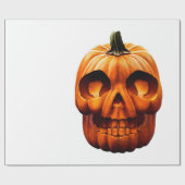ハロウィンカボチャスカル ラッピングペーパー (フラット)