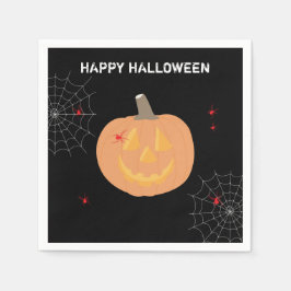 ハロウィンカボチャハッピーハローウィンパーティー スタンダードカクテルナプキン