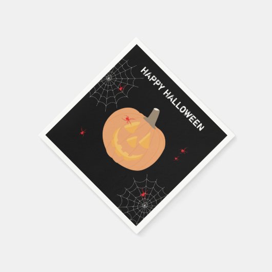 ハロウィンカボチャハッピーハローウィンパーティー スタンダードカクテルナプキン (角)
