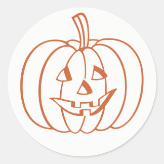 ハロウィンカボチャハロウィーンのカボチャのちょうちんステッカー ラウンドシール