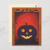 ハロウィンカボチャ丁合はがき ポストカード (正面/裏面)