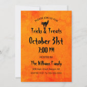 ハロウィンカボチャ不気味タイポグラフィパーティー 招待状 (裏面)