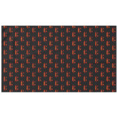 ハロウィンカボチャ不気味怖いホラーオレンジ テーブルクロス (正面(横))