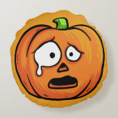 ハロウィンカボチャ丸い枕2 ラウンドクッション (裏面)