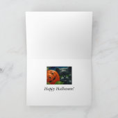 ハロウィンカボチャ付き黒猫カーカスタマイズド カード (内部)