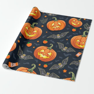 ハロウィンカボチャ包装紙 ラッピングペーパー