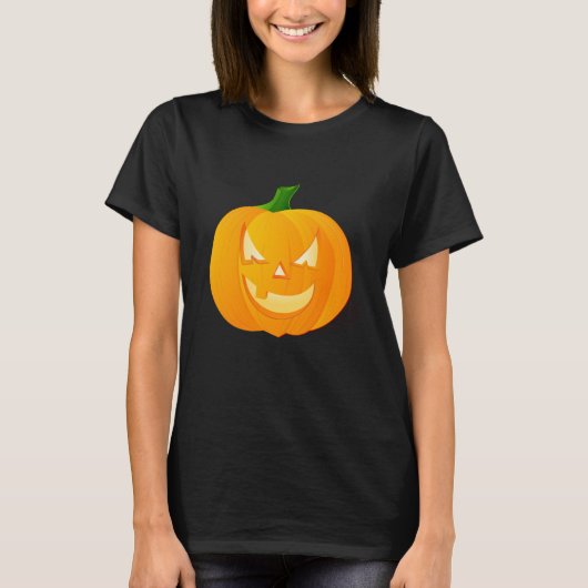 ハロウィンカボチャ女性Tシャツ Tシャツ (正面)