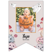 ハロウィンカボチャ幽霊誕生日写真 バンティングフラッグ (第3の旗)