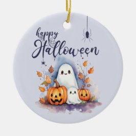 ハロウィンカボチャ幽霊 – フォトセラミックオーナメント セラミックオーナメント