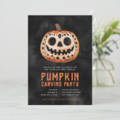 ハロウィンカボチャ彫りパーティの招待状 招待状 (スタンド正面)