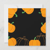 ハロウィンカボチャ彫りパーティーオレンジとブラック 招待状 (裏面)