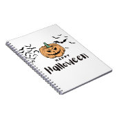 ハロウィンカボチャ彫りパーティー秋 おもしろい ノートブック (右側)