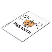 ハロウィンカボチャ彫りパーティー秋 おもしろい ノートブック (左側)