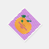 ハロウィンカボチャ彫りパーティー スタンダードカクテルナプキン (角)