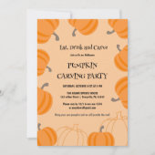 ハロウィンカボチャ彫りパーティー 招待状 (正面)