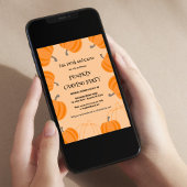 ハロウィンカボチャ彫りパーティー 招待状