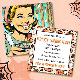 ハロウィンカボチャ彫りパーティー 招待状