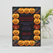ハロウィンカボチャ彫りパーティー 招待状 (スタンド正面)