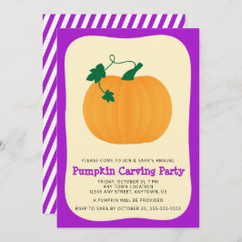 ハロウィンカボチャ彫りパーティー 招待状