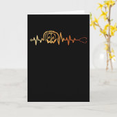 ハロウィンカボチャ心電図 カード (黄色い花)