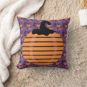 ハロウィンカボチャ振りかける紙吹雪オレンジ クッション (ブランケット)