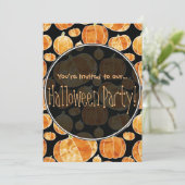 ハロウィンカボチャ模様ダブル招待状 招待状 (スタンド正面)