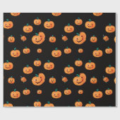 ハロウィンカボチャ模様 ラッピングペーパー (フラット)