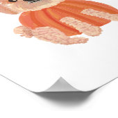 ハロウィンカボチャ犬ポスター ポスター (角)