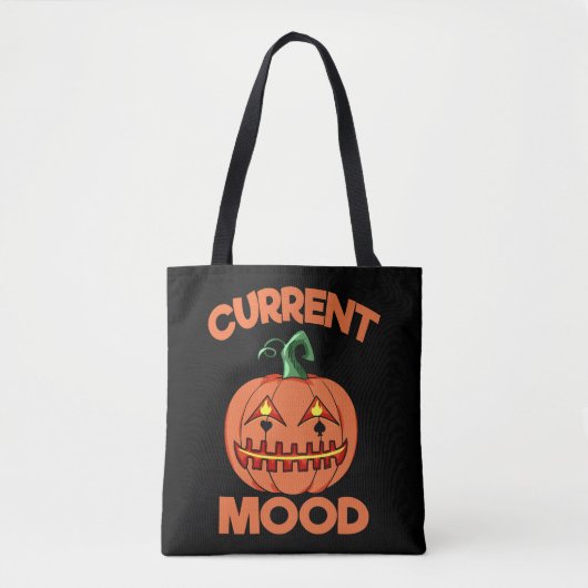 ハロウィンカボチャ現在のムード幸せ トートバッグ (正面)