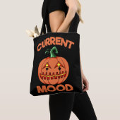 ハロウィンカボチャ現在のムード幸せ トートバッグ (クローズアップ)