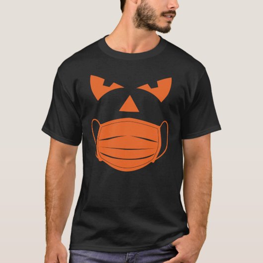 ハロウィンカボチャ着用顔マスク3417png3417 tシャツ (正面)
