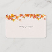 ハロウィンカボチャ秋ベビーおむつラッフル エンクロージャーカード (裏面)