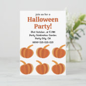 ハロウィンカボチャ秋秋ハロウィーン 招待状 (スタンド正面)