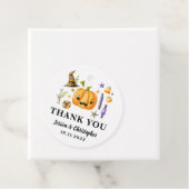 ハロウィンカボチャ結婚のサンキューメッセージカード フェイバータグ (インサイチュ)