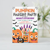 ハロウィンカボチャ絵を描のパーティー 招待状 (スタンド正面)