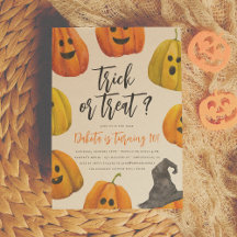 ハロウィンカボチャ誕生日パーティーのトリックまたはトリートメント