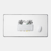 ハロウィンカボチャ音楽シンボルミュージック先生 デスクマット (キーボード&マウス)