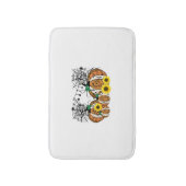 ハロウィンカボチャ音楽シンボルミュージック先生 バスマット (正面縦)