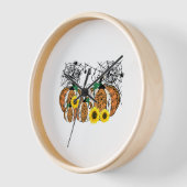 ハロウィンカボチャ音楽シンボルミュージック先生 壁時計 (傾斜)