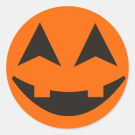 ハロウィンカボチャ顔ステッカー13 ラウンドシール