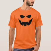 ハロウィンカボチャ顔ハロウィーンのカボチャのちょうちんTシャツ Tシャツ (正面)