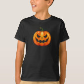 ハロウィンカボチャ顔ホラー Tシャツ (正面)