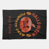 ハロウィンカボチャ顔レトロ衣装サンクスギビング キッチンタオル (横)