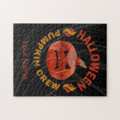 ハロウィンカボチャ顔レトロ衣装サンクスギビング ジグソーパズル (横)