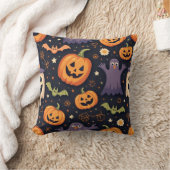 ハロウィンカボチャ魔女ハットパターン枕クッション クッション (ブランケット)