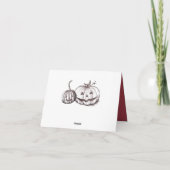 ハロウィンカボチャ魔法折り畳み式テーブルテントカード サンキューカード (裏面)