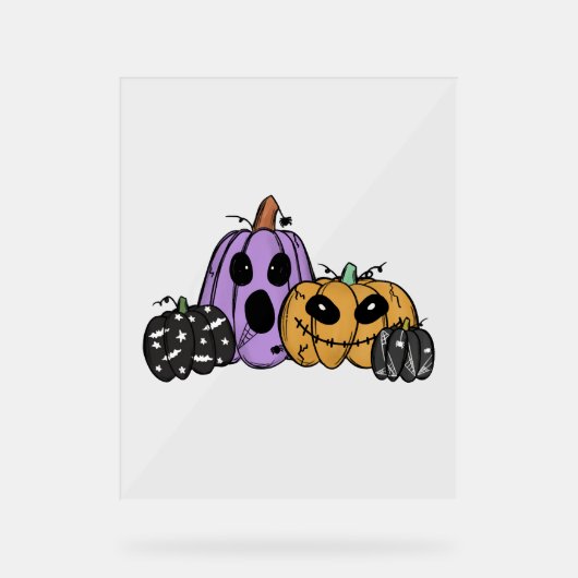 ハロウィンカボチャ アクリルサイン (正面)