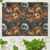 ハロウィンカボチャ キッチンタオル (折り畳み)