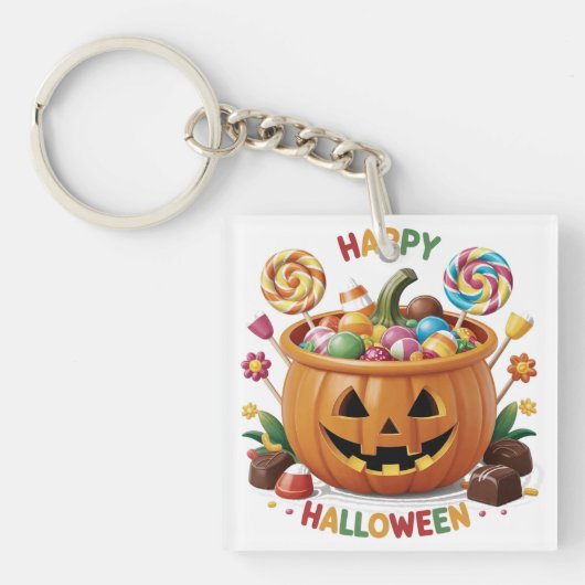 ハロウィンカボチャ キーホルダー (正面)